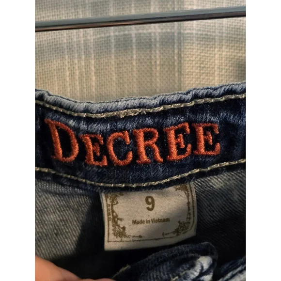 Women's Decree Denim Shorts Size 9 Blue - Picture 3 of 4